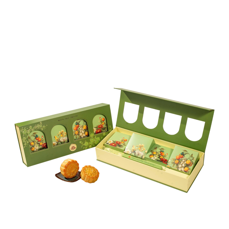 Hộp bánh Trung thu Bảo Minh Trái Cây Nhiệt Đới 4 bánh 400g